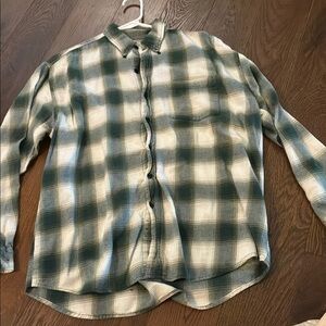 Classic Green Plaid Men's Button-Down Shirt